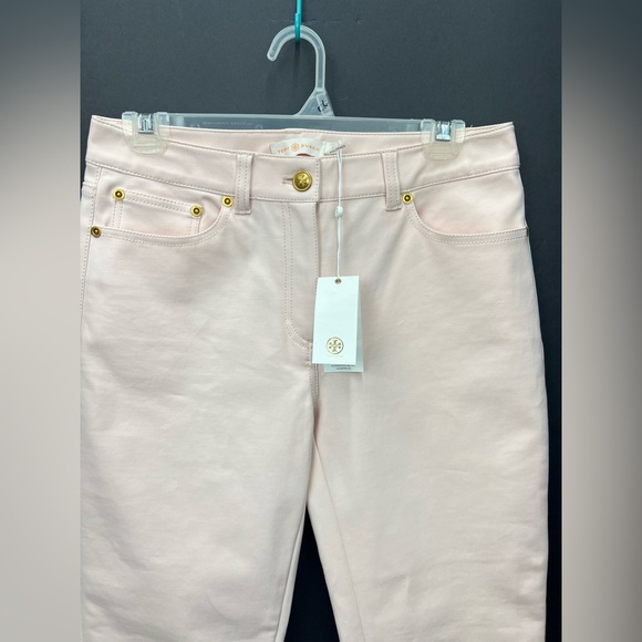 Tory Burch Blush light Pink pants with Gold Accents new with tag size 4 - Picture 8 of 11